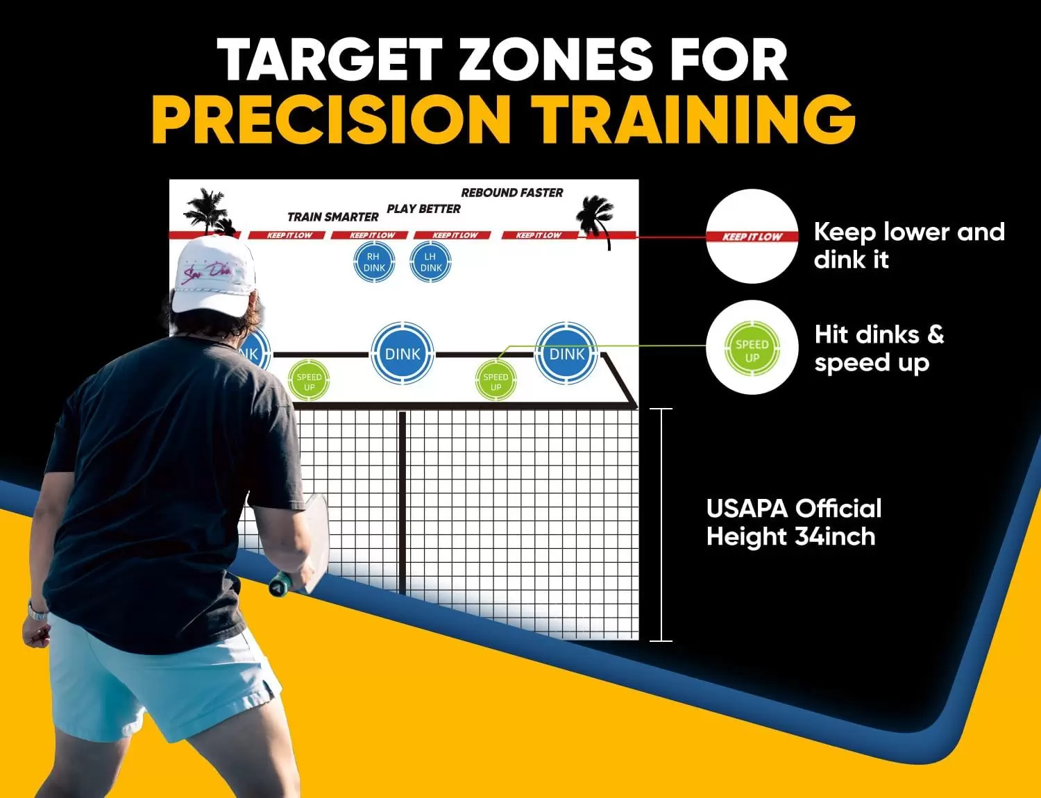 6*6ft 2-in-1 스틸 튜브 피클볼 I