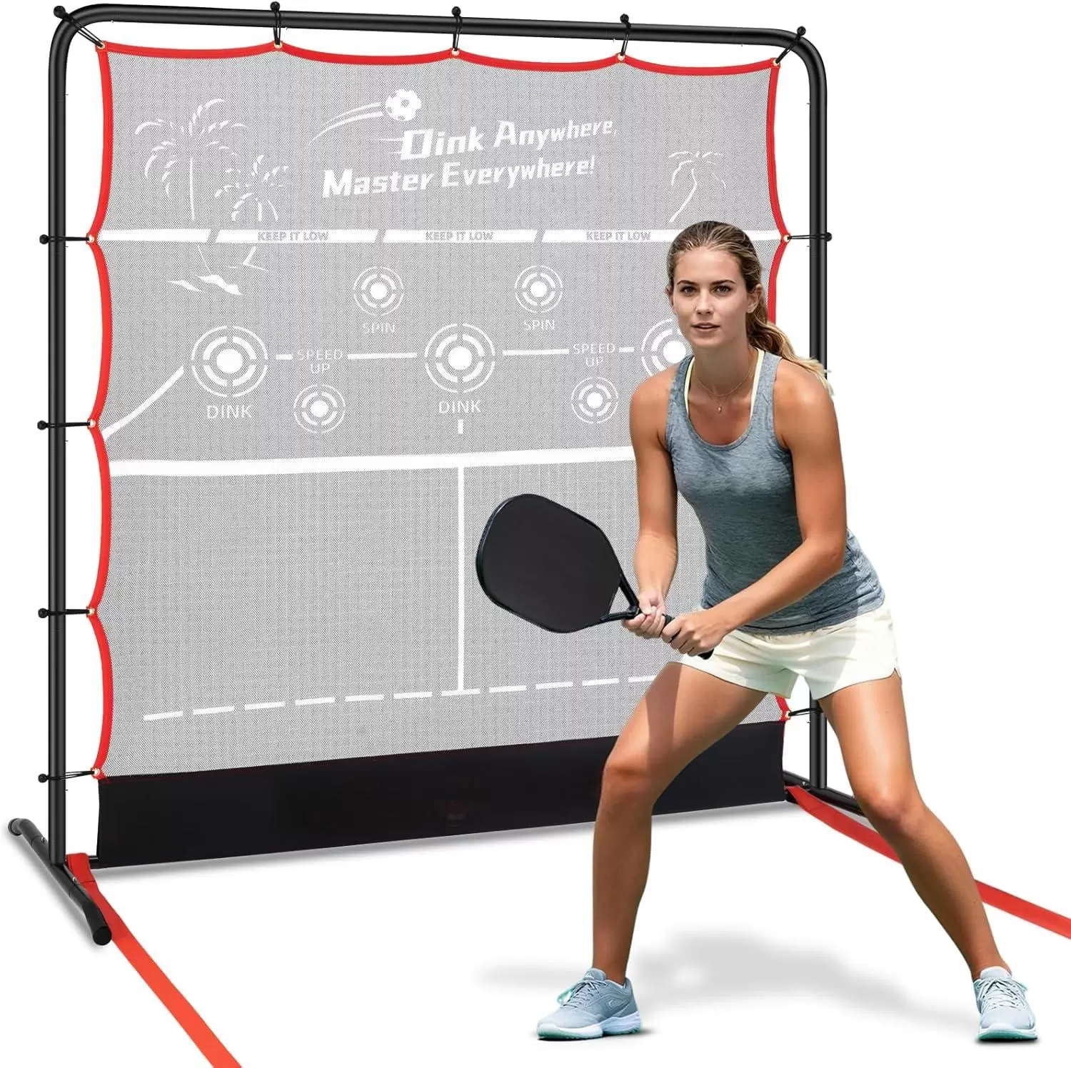 6*6ft 2-in-1 스틸 튜브 피클볼 II