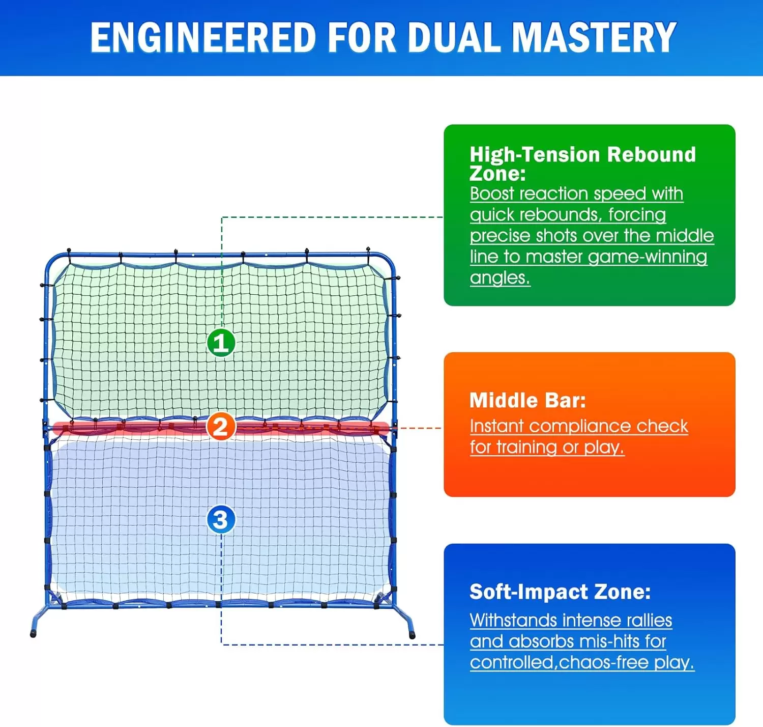 5.8*5.4피트 2-in-1 스틸 튜브 피클볼