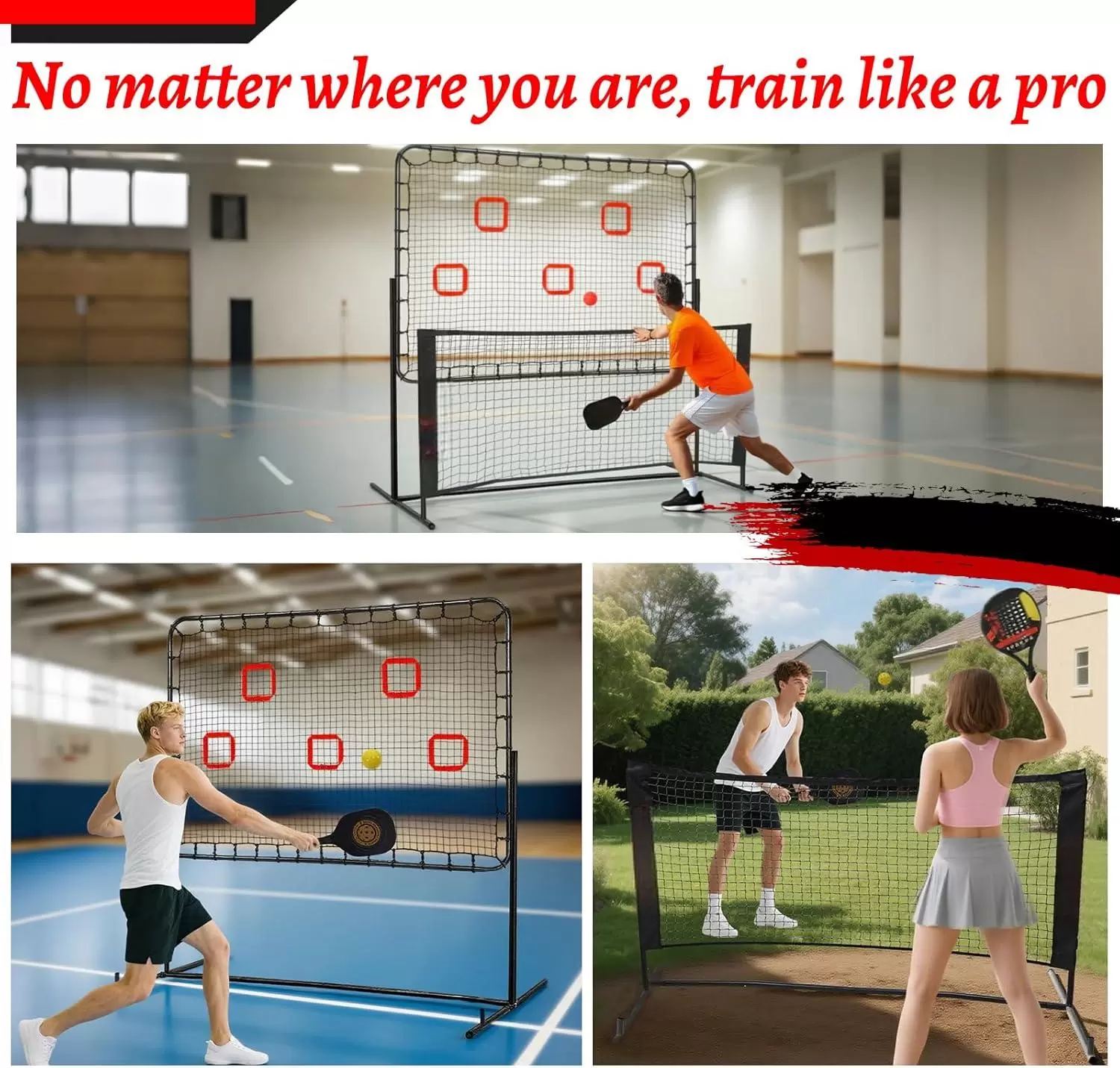 6*6ft 2-in-1 스틸 튜브 피클볼 IV