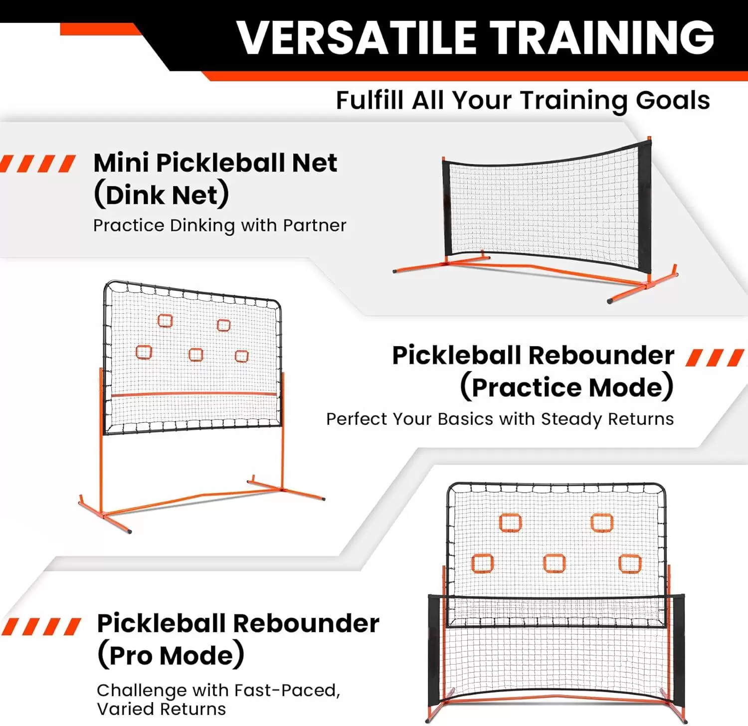 6*6ft 2-in-1 스틸 튜브 피클볼 IV