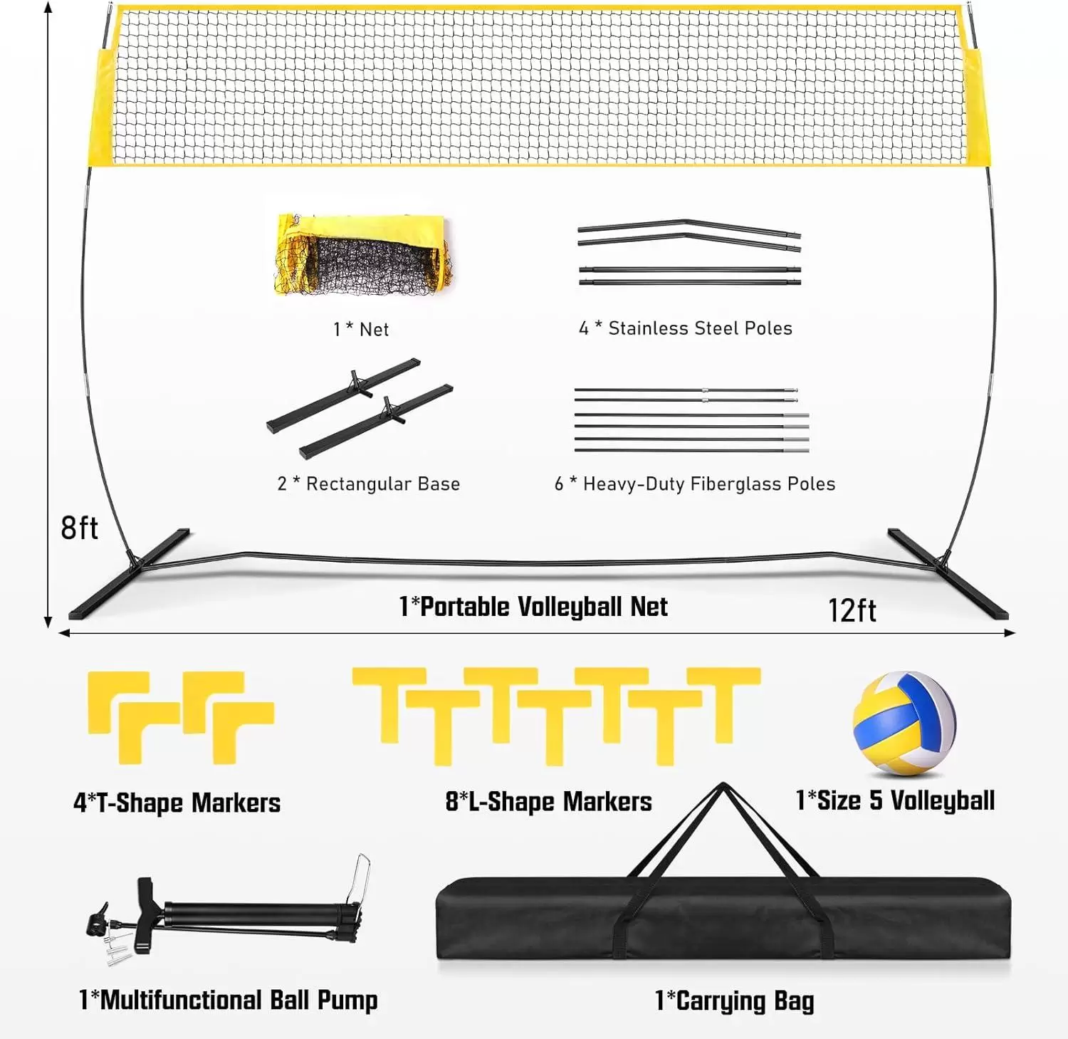 휴대용 배구 연습 네트