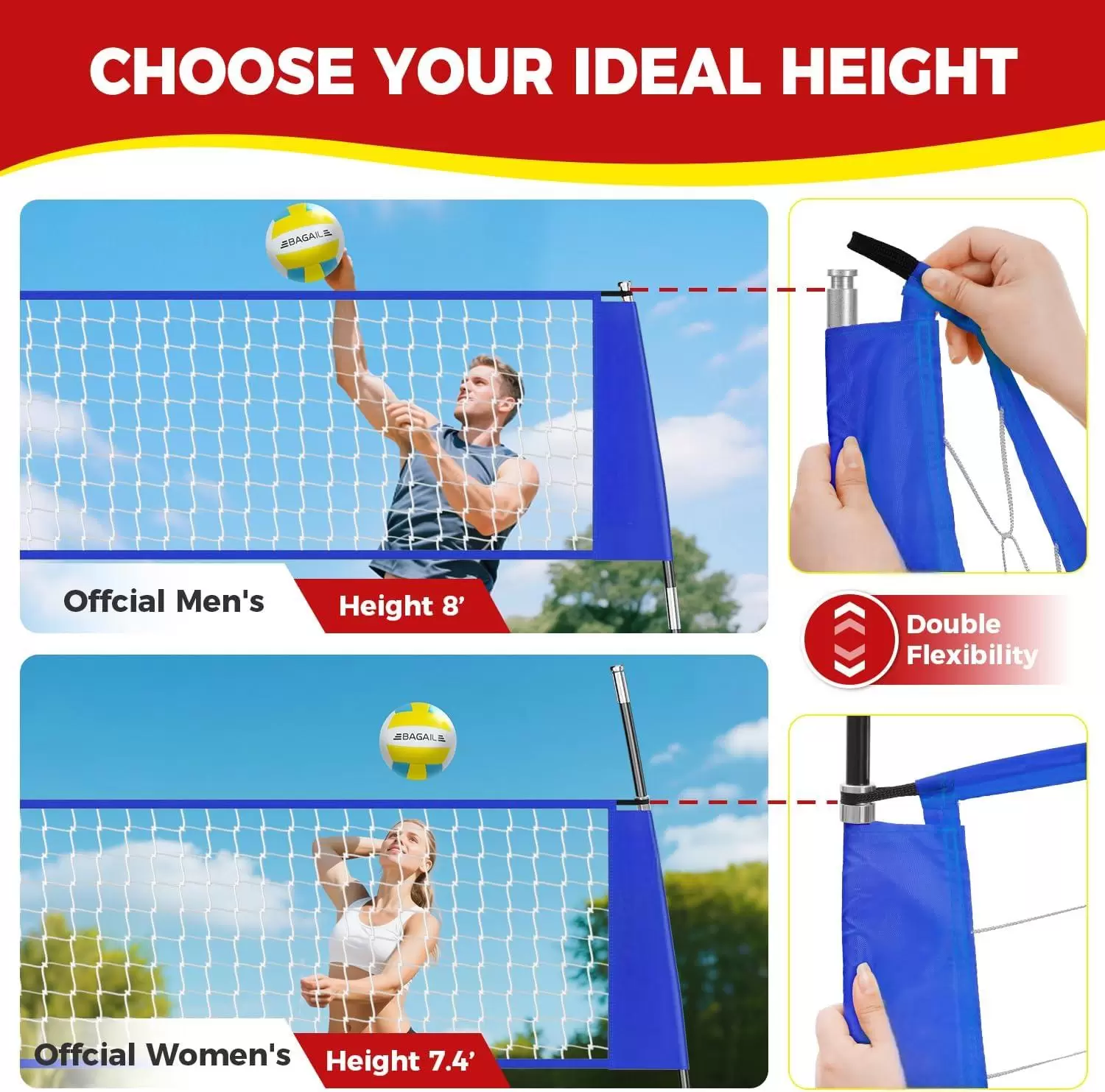 휴대용 배구 연습 네트