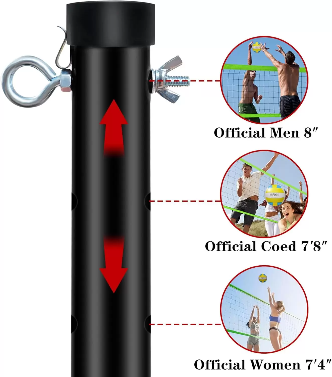 길이 조절 가능한 다기능 배구 훈련 네트