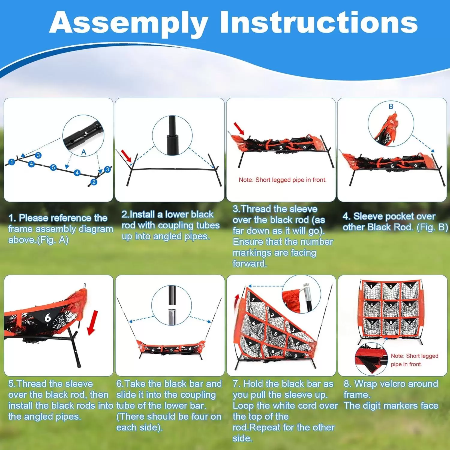 4x4피트 9홀 야구 연습 네트