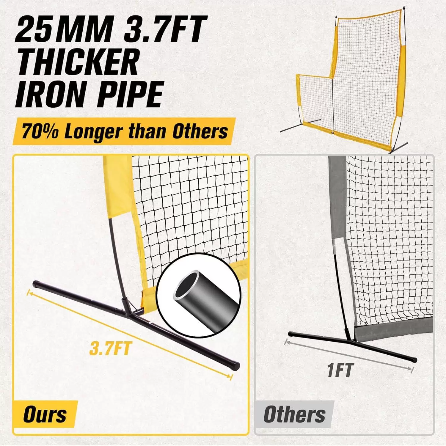 L자형 야구 연습 네트