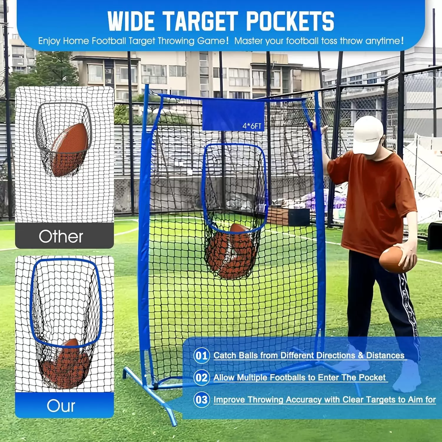 럭비 던지기 연습용 네트 I