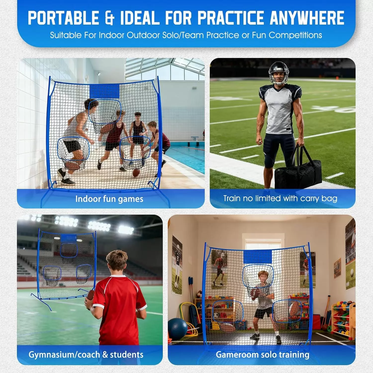 럭비 던지기 연습용 네트 II