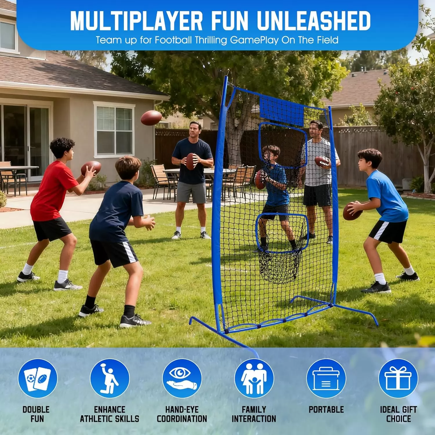 럭비 던지기 연습용 네트 II