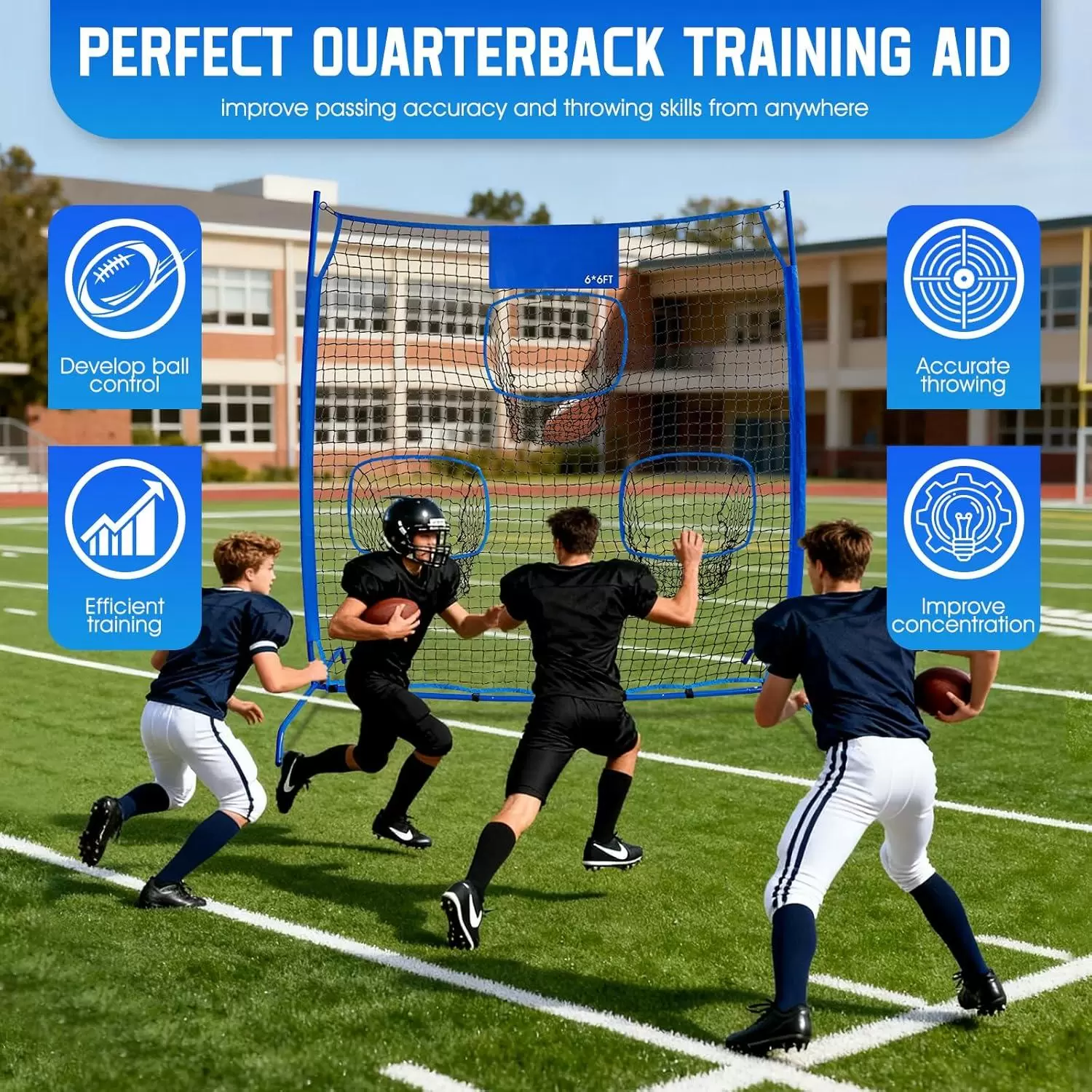 럭비 던지기 연습용 네트 III