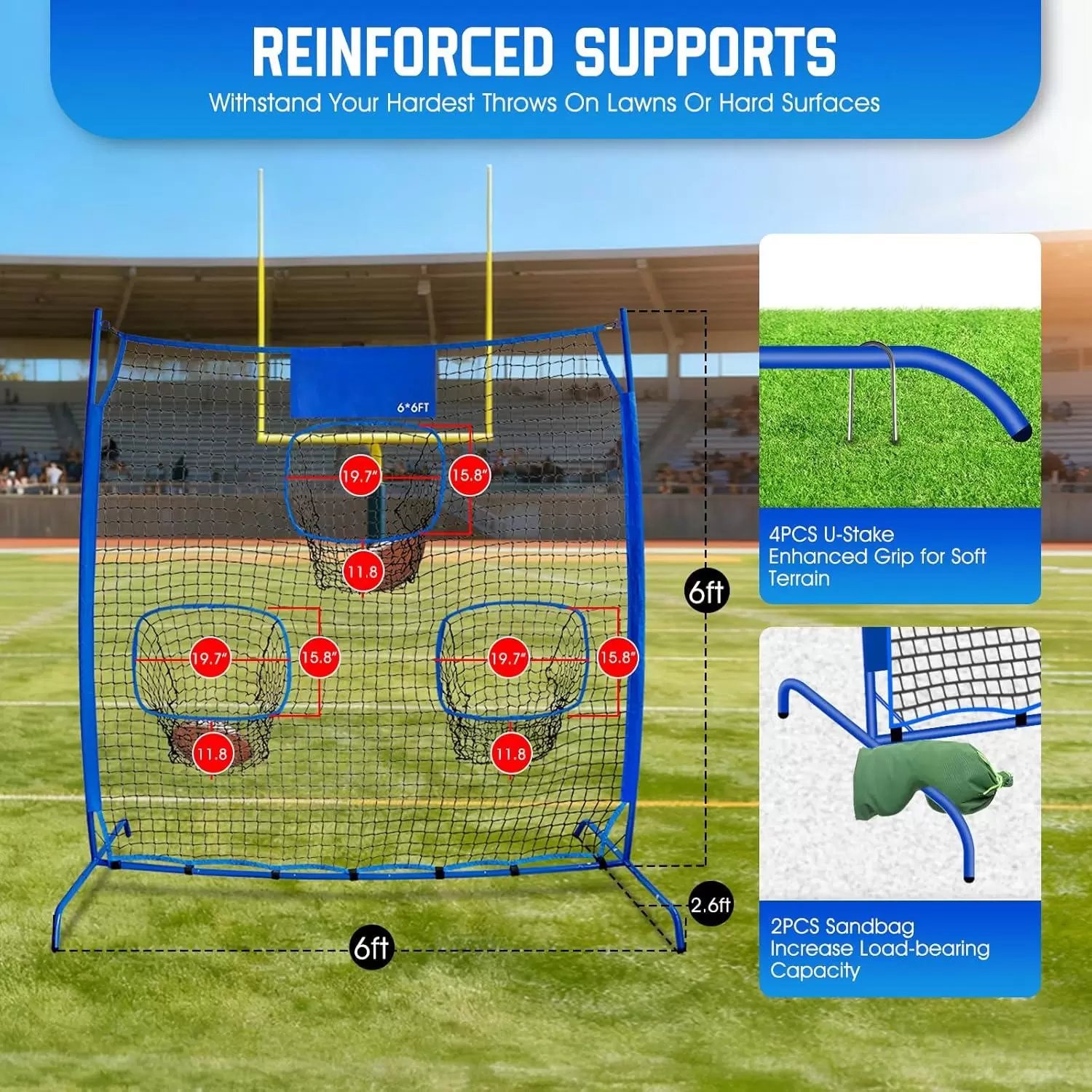 럭비 던지기 연습용 네트 III