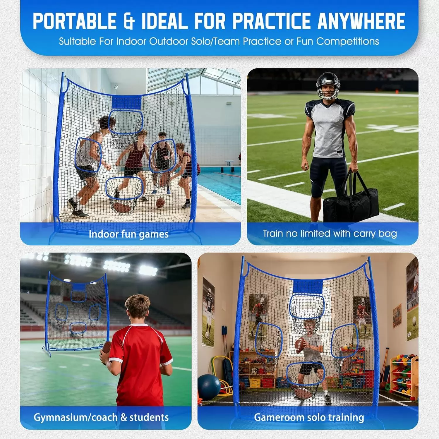 럭비 던지기 연습용 네트 IV